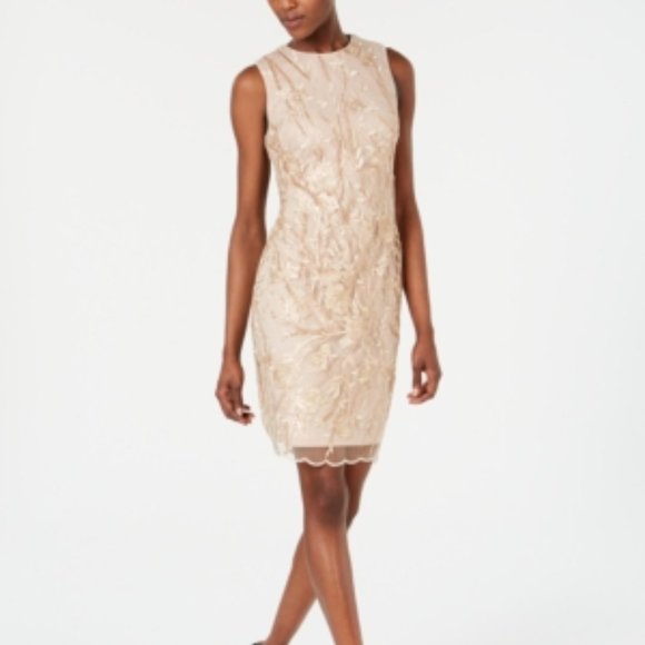 Calvin Klein Dresses & Skirts - SOLD! Calvin Klein Sequin Embroidered Sheath Dress